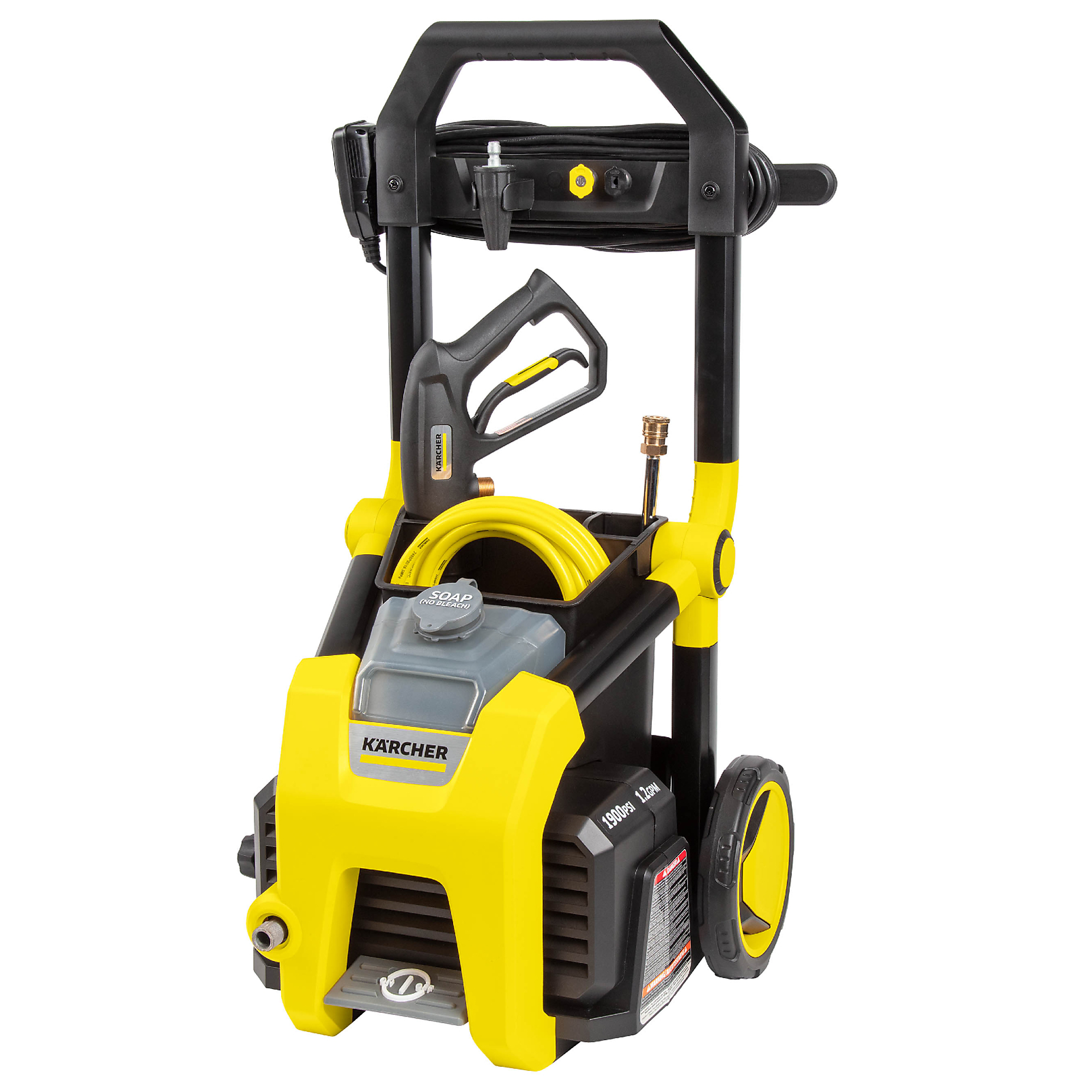 Karcher K1900PS Electric Pressure Washer — 1900 PSI, 1.2 GPM, 3 Nozzles, Detergent Tank, Model# K1900PS